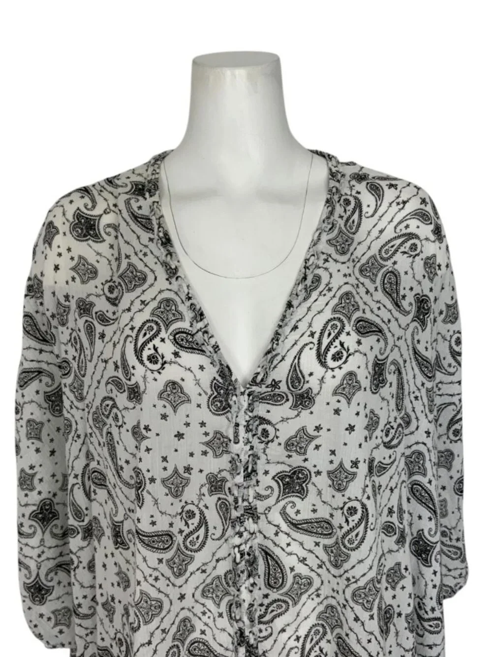 Zadig & Voltaire Raba Print Tunic Dress Swim Cover Up M Paisley Oversized